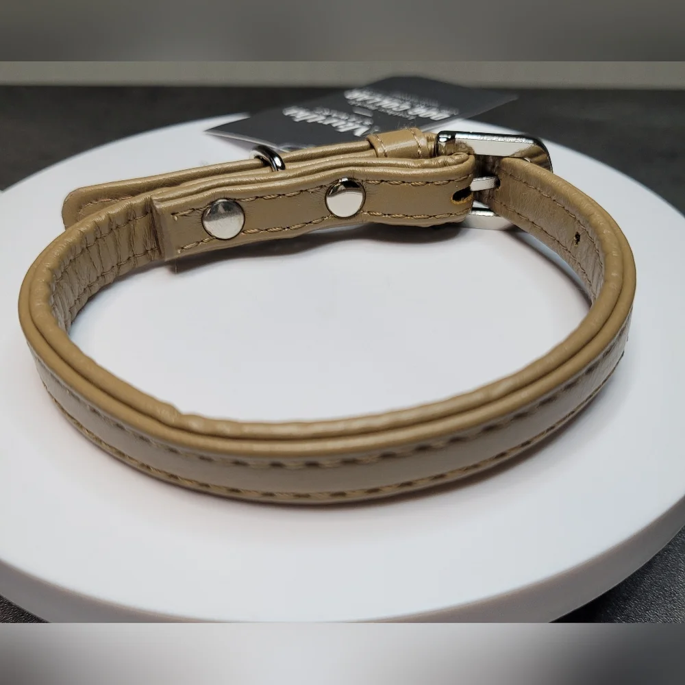 Martha Stewart Faux Leather Buckle Dog Collar X-Small